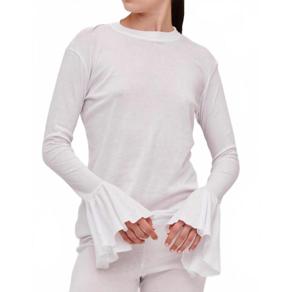 NEW DE BASE women's yves top in white